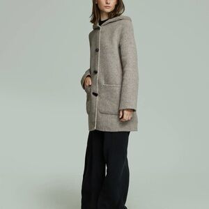 Italy Hooded Wool Cardigan size small  BIANCO & BLU